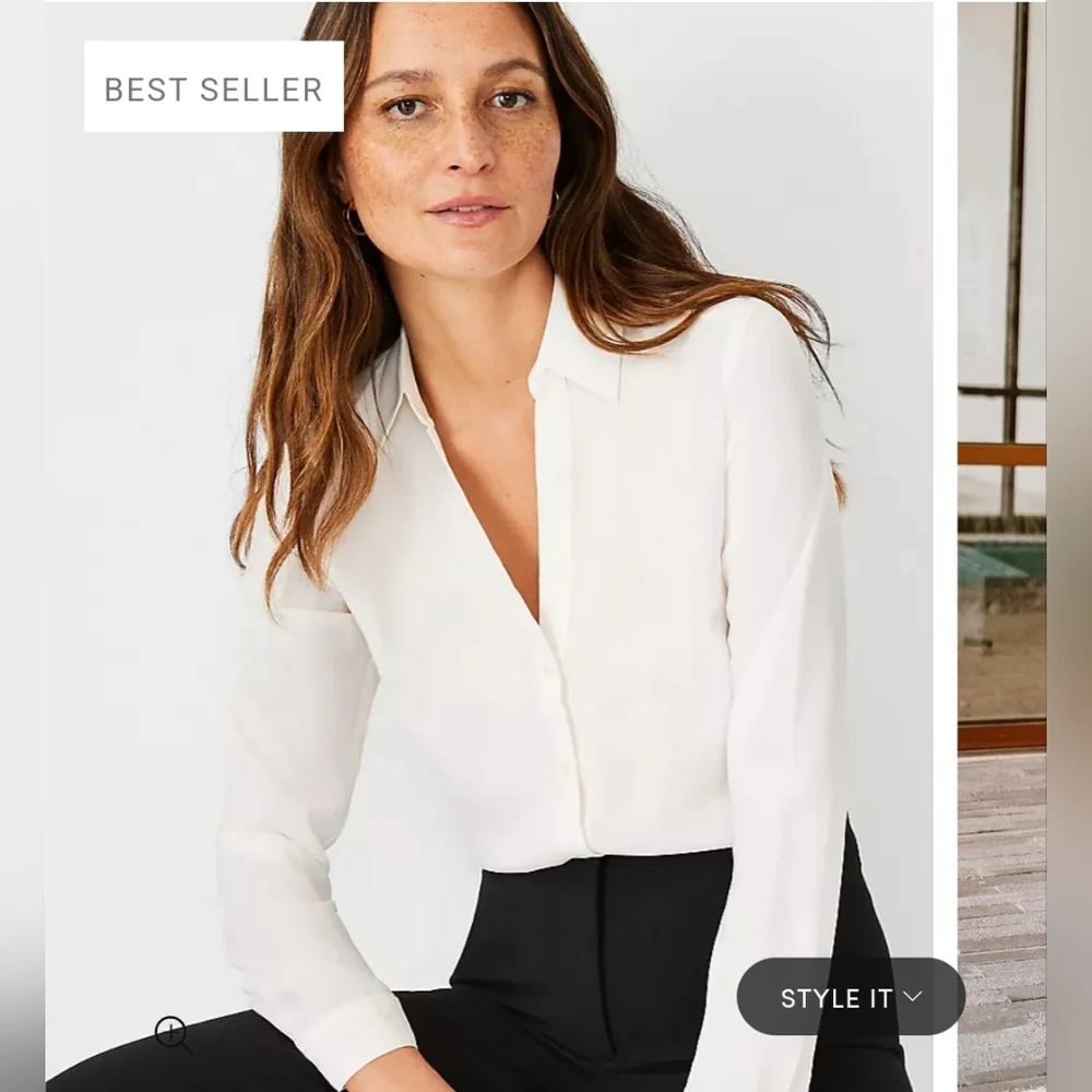 Ann Taylor Cream and Black Blouses (NWOT Black, NWT Cream) - Picture 11 of 16